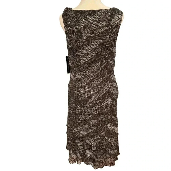 Componix Women’s Sleeveless Cowl Neck Shift Dress Size 10 Black White Cocktail - Picture 8 of 12